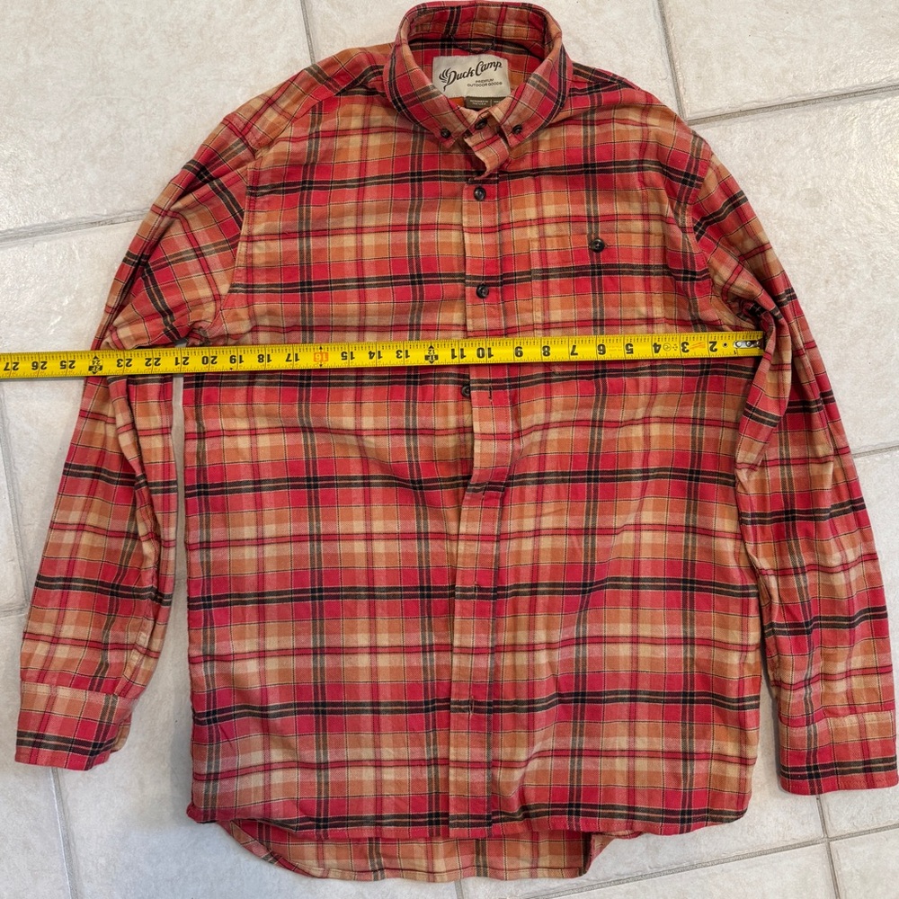 Duck Camp - Red and Tan Plaid Button-Down Shirt SZ. M - Picture 5 of 5